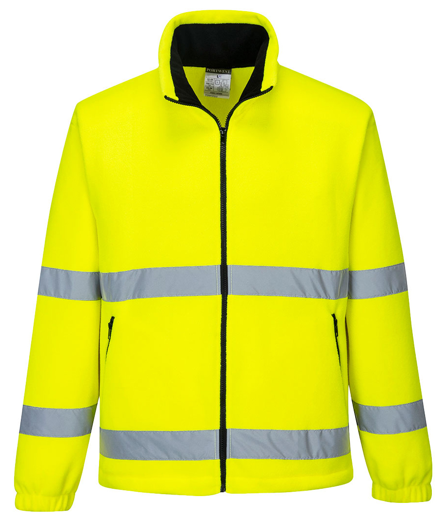Portwest F250 HI-VIS ESSENTIAL Reflexná fleecová mikina S, Fluorescenčno žltá
