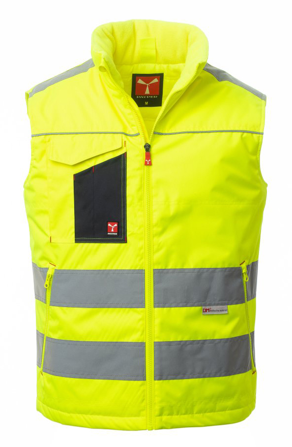 Payper TASK Reflexná vesta XS, Fluorescent yellow-Navy blue