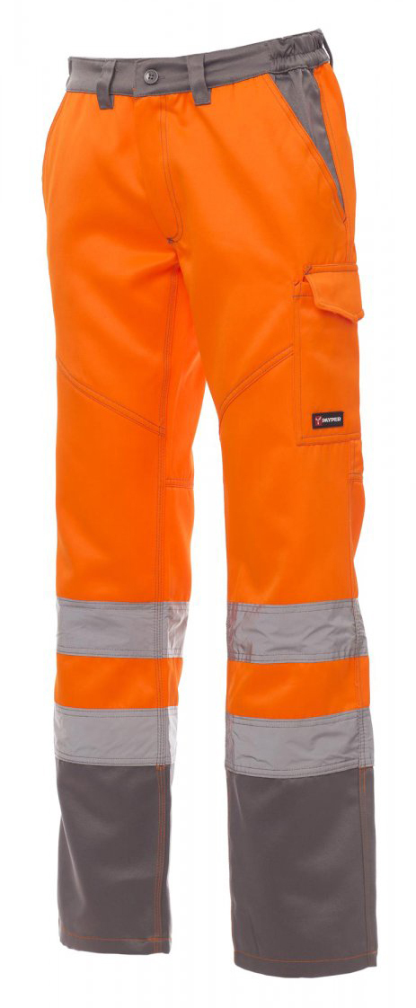 Payper CHARTER/WINTER Reflexné zimné nohavice pánske S, Fluorescent orange-Steel grey