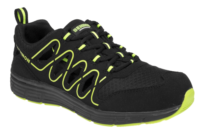 Bennon REBEL S1P GREEN LOW Bezpečnostná obuv Čierna-Zelená, 37