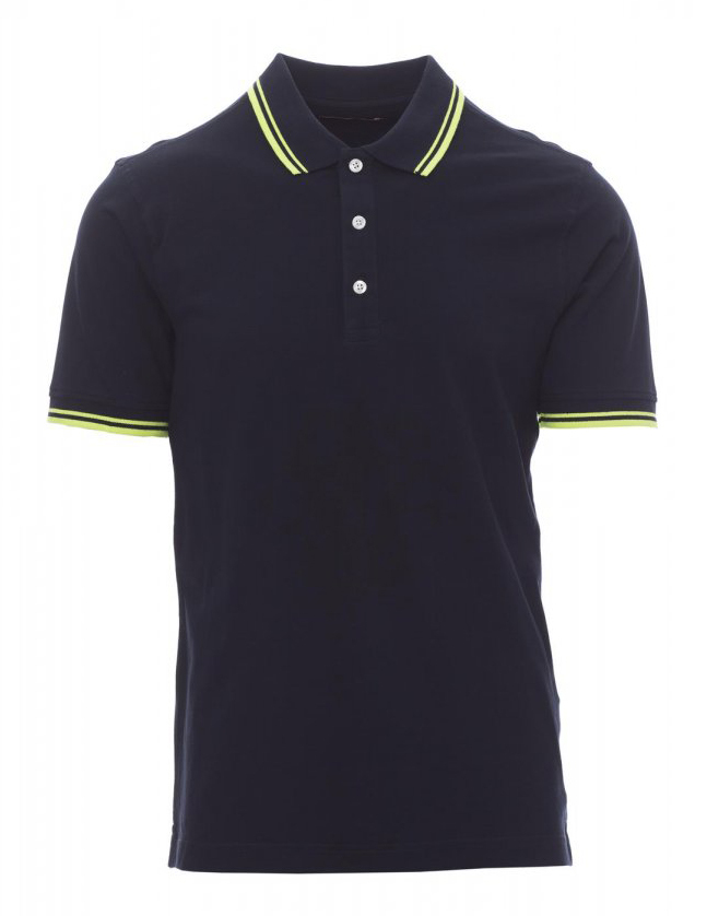 Payper SKIPPER Polokošeľa pánska S, Navy blue-Neon yellow