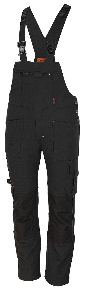 Bennon EREBOS BIBPANTS BLACK Pracovné nohavice na traky Čierna, 44