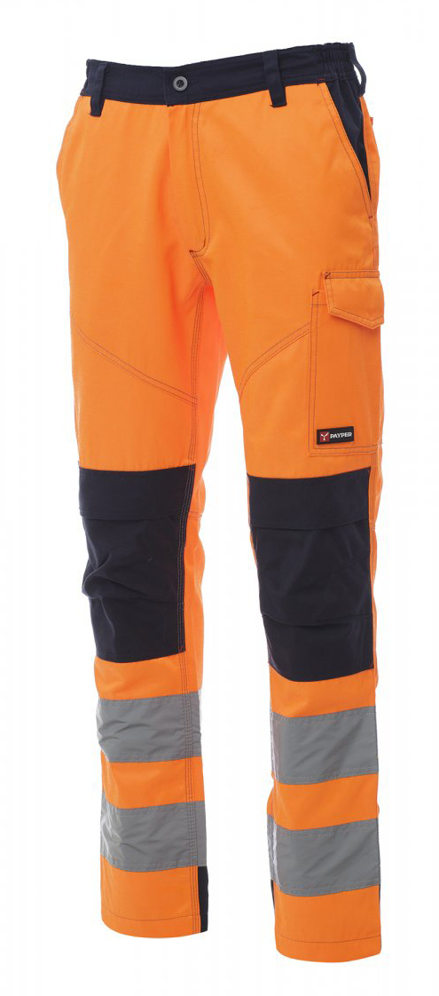 Payper CHARTER TECH Reflexné nohavice pánske XS, Fluorescent orange-Navy blue