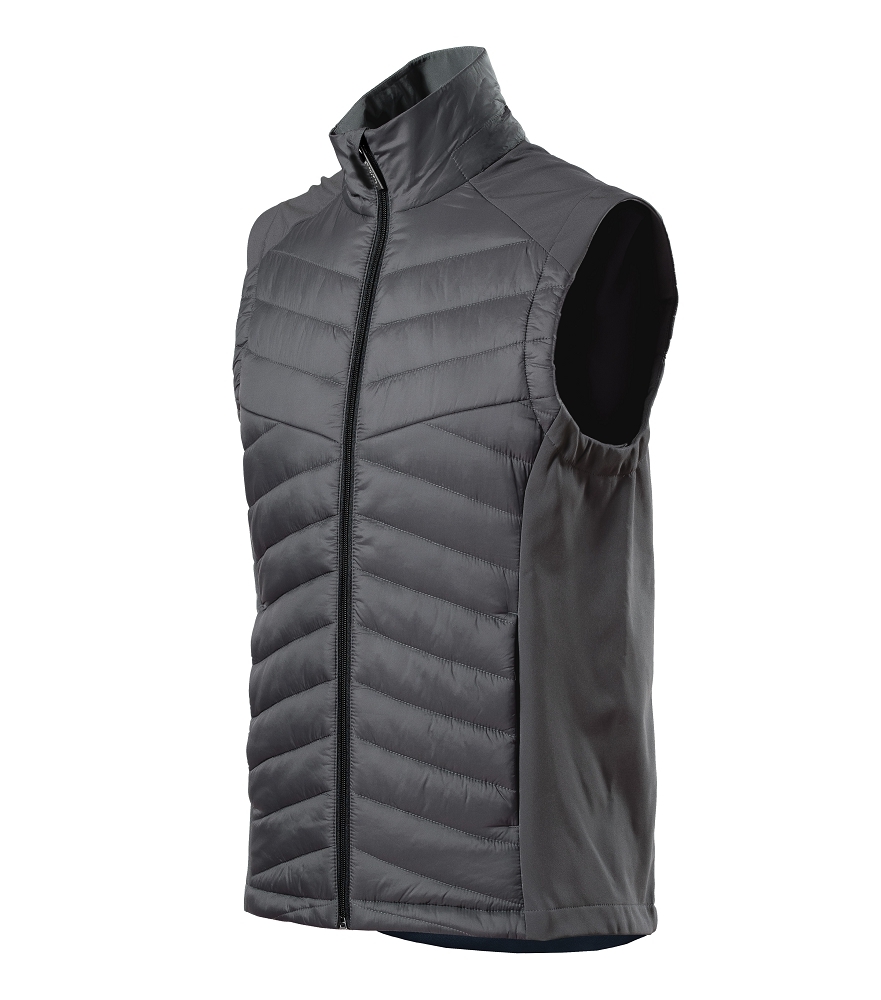Malfini Premium CROSS 557 Hybridná vesta pánska 3XL, Light anthracite