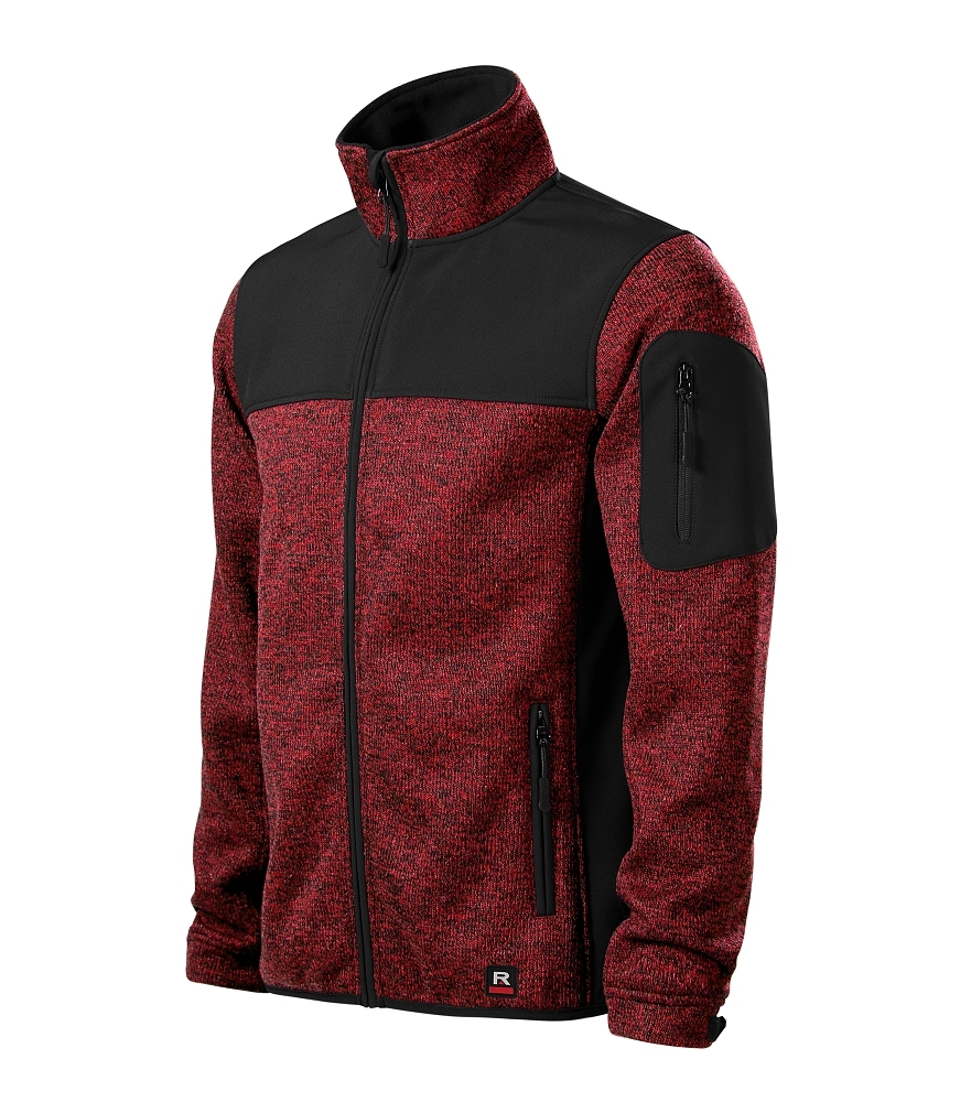 Malfini Premium CASUAL 550 Softshellová bunda pánska 3XL, Knit marlboro red