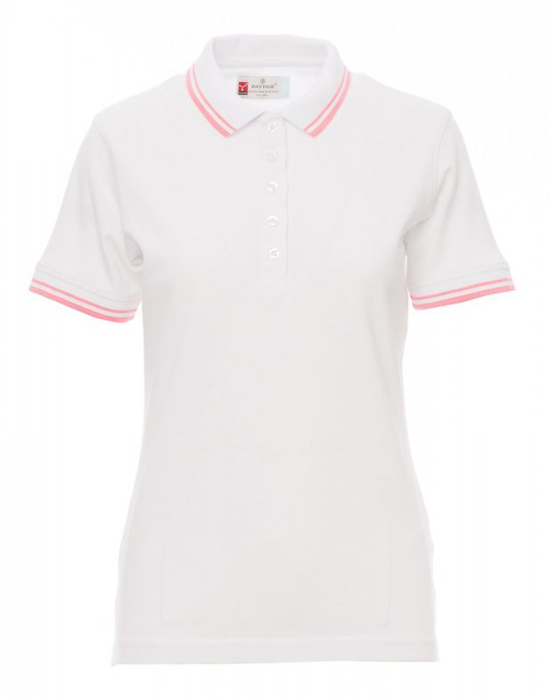 Payper SKIPPER LADY Polokošeľa dámska XL, White-Neon fuchsia