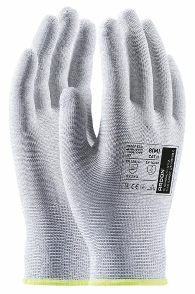 Ardon PROOF Pracovné ESD rukavice Šedá, 6