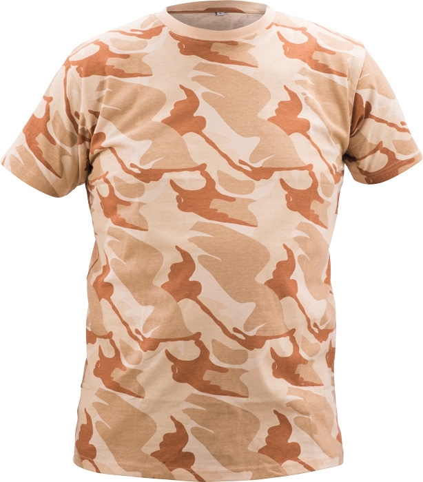 Cerva CRAMBE Maskáčové tričko XS, Béžová camouflage