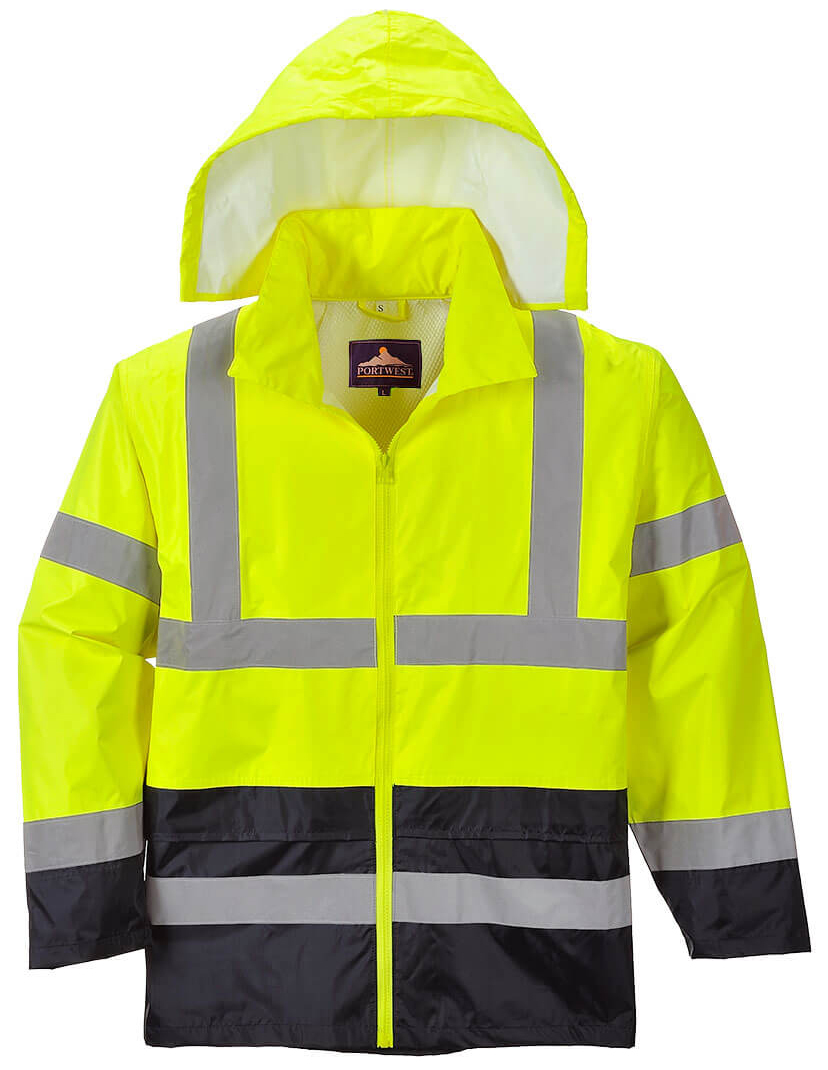 Portwest H443 HI-VIS CLASSIC RAIN Nepremokavá bunda S, Fluorescenčno žltá-Čierna