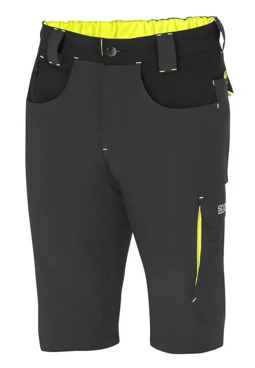 Sparco LAREDO TECH LIGHT SHORTS Krátke nohavice XS, Sivá-Žltá