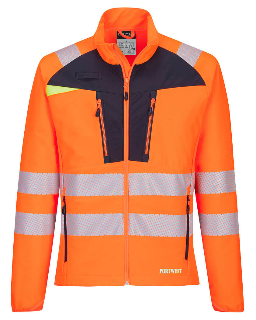 Portwest DX481 HI-VIS Reflexná ľahká bunda DX4 4XL, Reflexná oranžová-Čierna