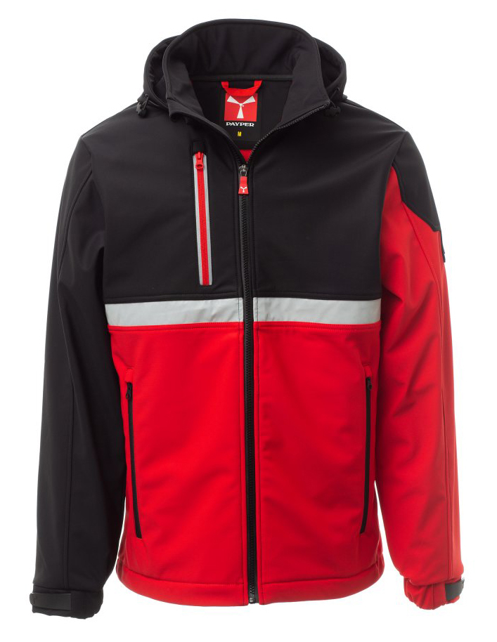 Payper WISE Softshellová bunda 3XL, Red-Black