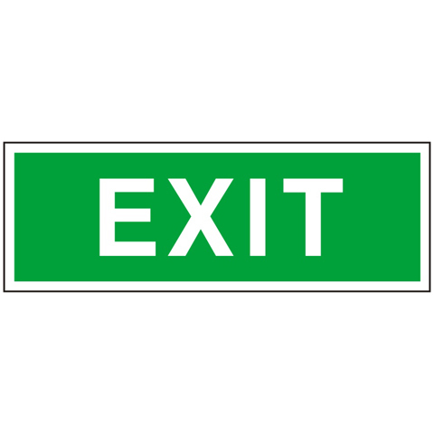 38.0126 Tabuľka východ (EXIT) - fólia Everglow 30x10,5 cm Zelená-Biela