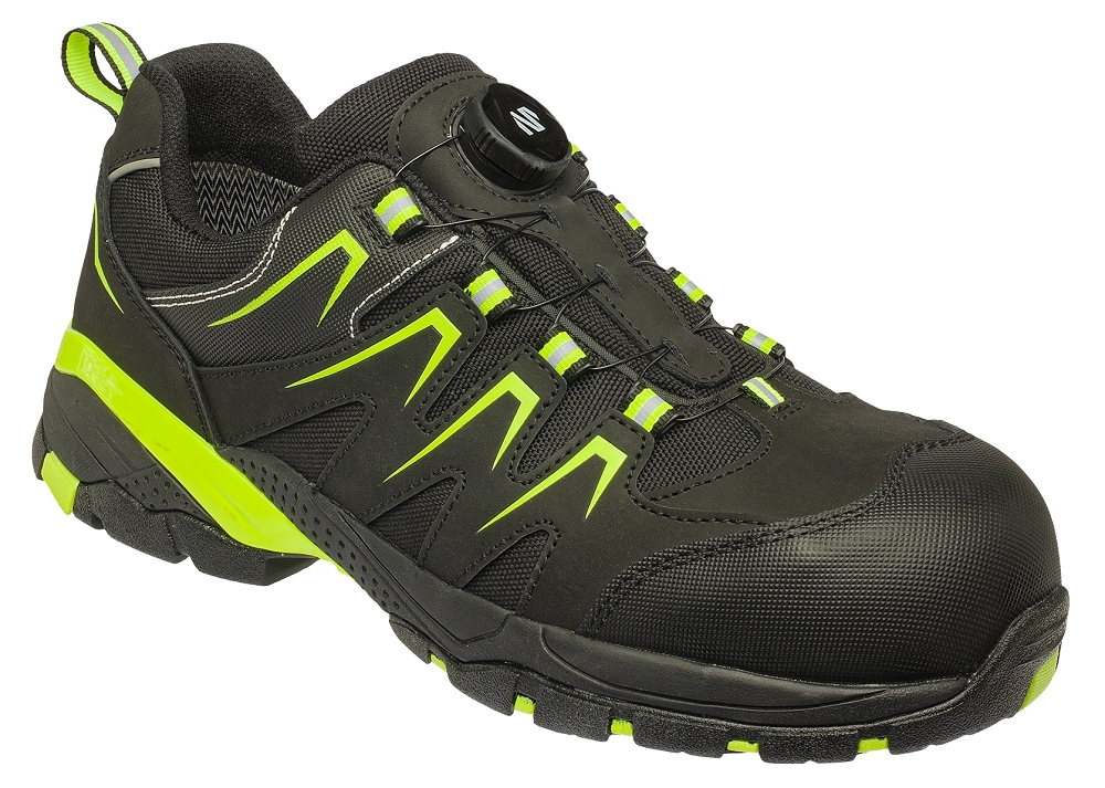 Bennon ORLANDO XTR S7S B-SPIN HI-VIS LOW Bezpečnostná obuv Čierna-Zelená, 36