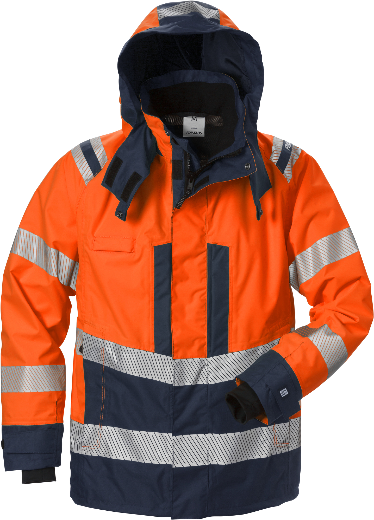 Fristads Výstražná bunda Airtech 4515 GTT XS, Výstražná oranžová-Námornícka modrá