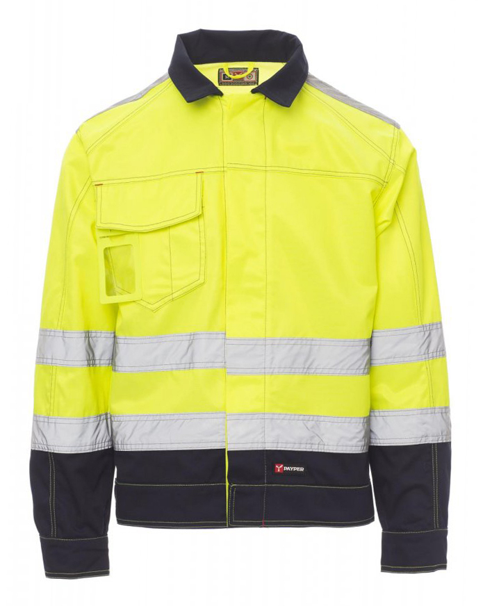 Payper SAFE HI-VI Reflexná bunda S, Fluorescent yellow-Navy blue