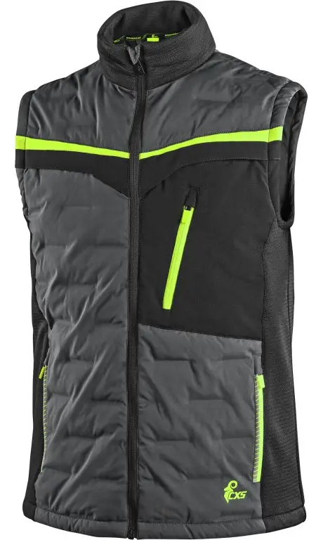 Canis CXS NAOS Vesta pánska XXL, Šedá-Žltá