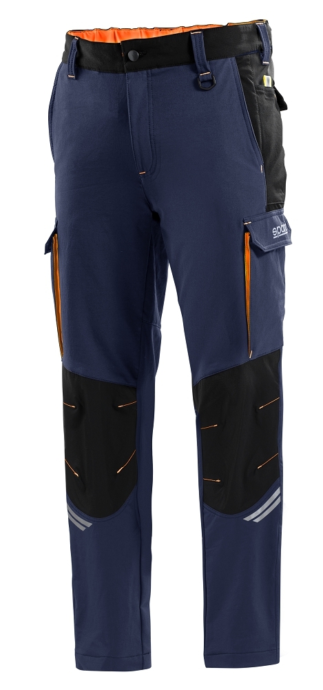 Sparco OREGON TECH TROUSERS Pracovné nohavice XS, Námornícka modrá-Oranžová