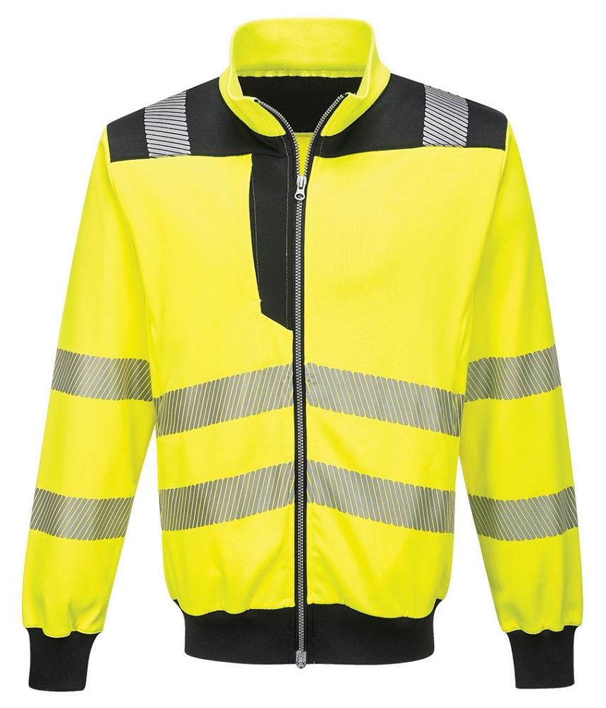 Portwest PW370 Reflexná mikina PW3 S, Reflexná žltá-Čierna