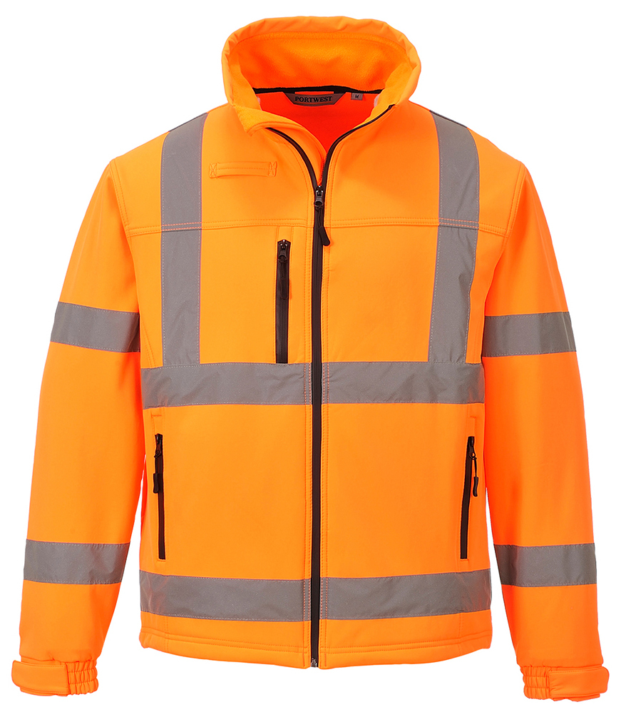 Portwest S424 HI-VIS CLASSIC Reflexná softshellová bunda S, Fluorescenčno oranžová