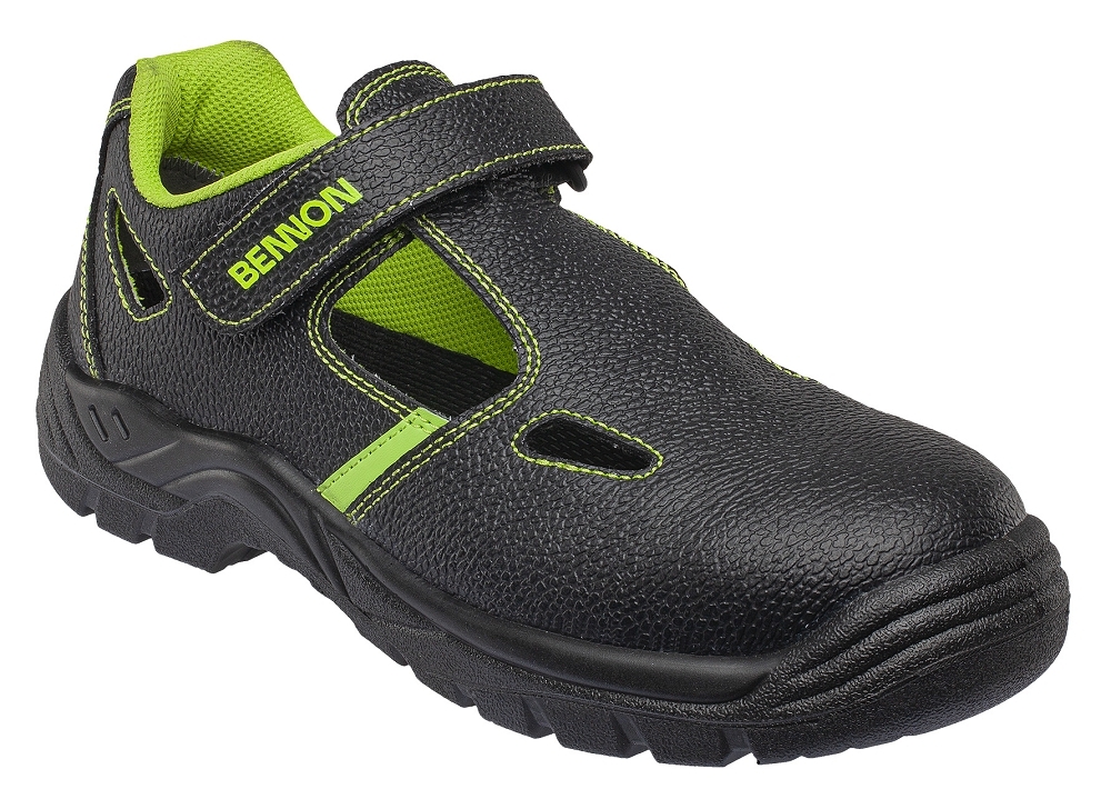 Bennon BASIC O1 SANDAL Pracovná obuv Čierna-Zelená, 36