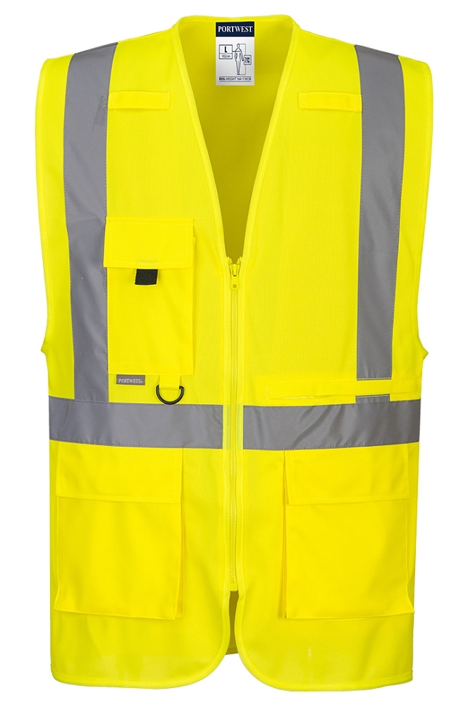 Portwest C357 HI-VIS EXECUTIVE Reflexná vesta S, Reflexná žltá