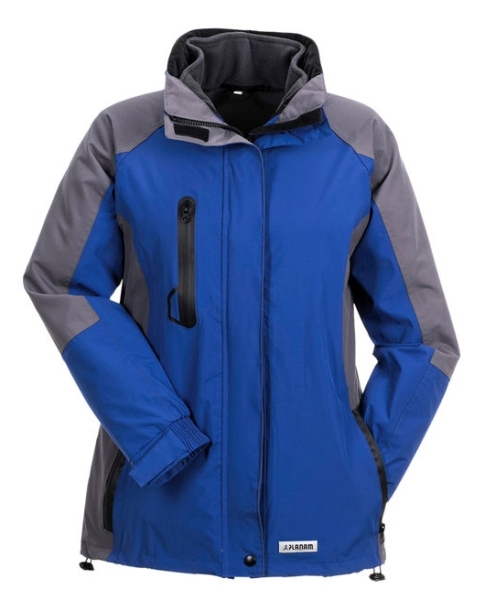 Planam OUTDOOR SHAPE Zimná bunda dámska XS, Modrá-Šedá