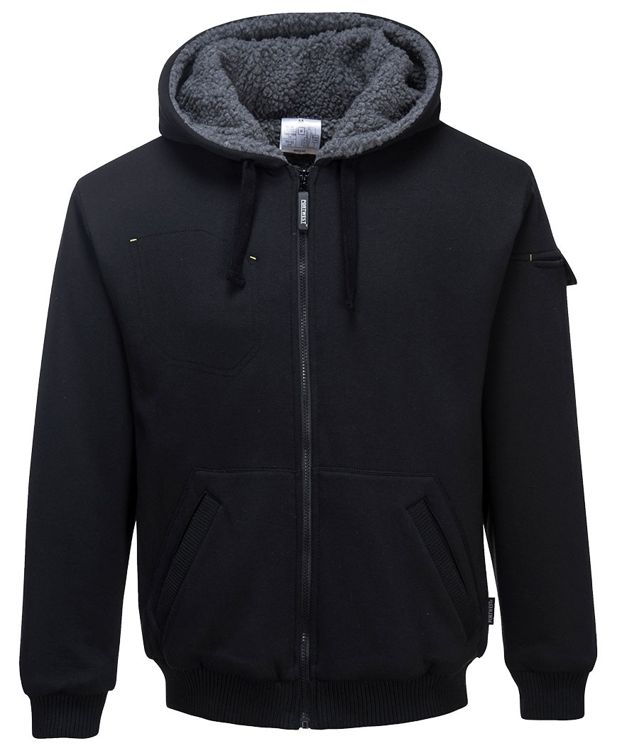 Portwest KS32 PEWTER Mikina na zips Čierna, L