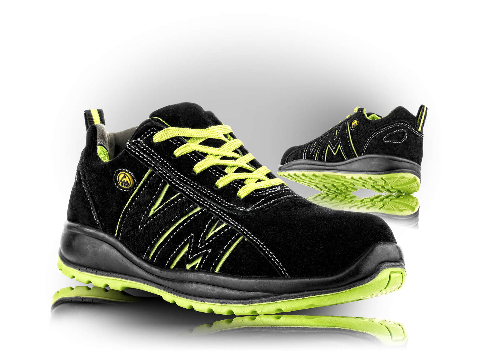 VM Footwear TOKIO S1 ESD Bezpečnostná obuv Čierna-Zelená, 36