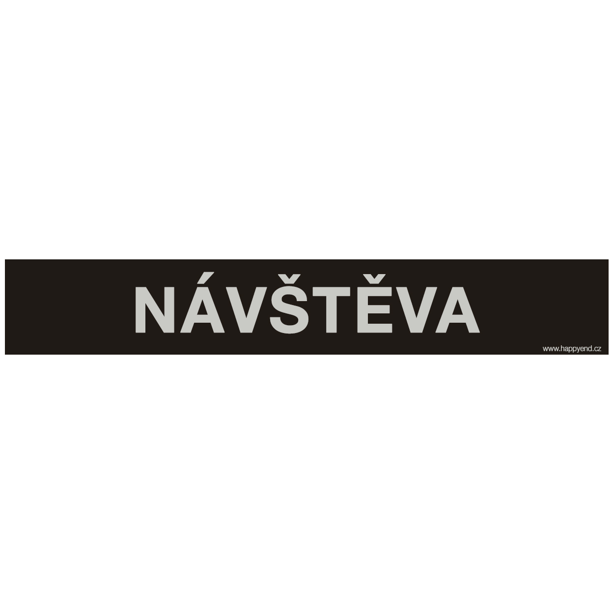 DP PCT01 Tabuľka k parkovaciemu dorazu - NÁVŠTEVA Čierna-Strieborná