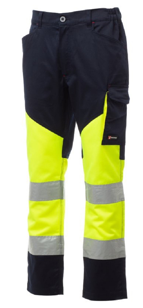 Payper WORKING Reflexné nohavice XXS, Fluorescent yellow-Navy blue