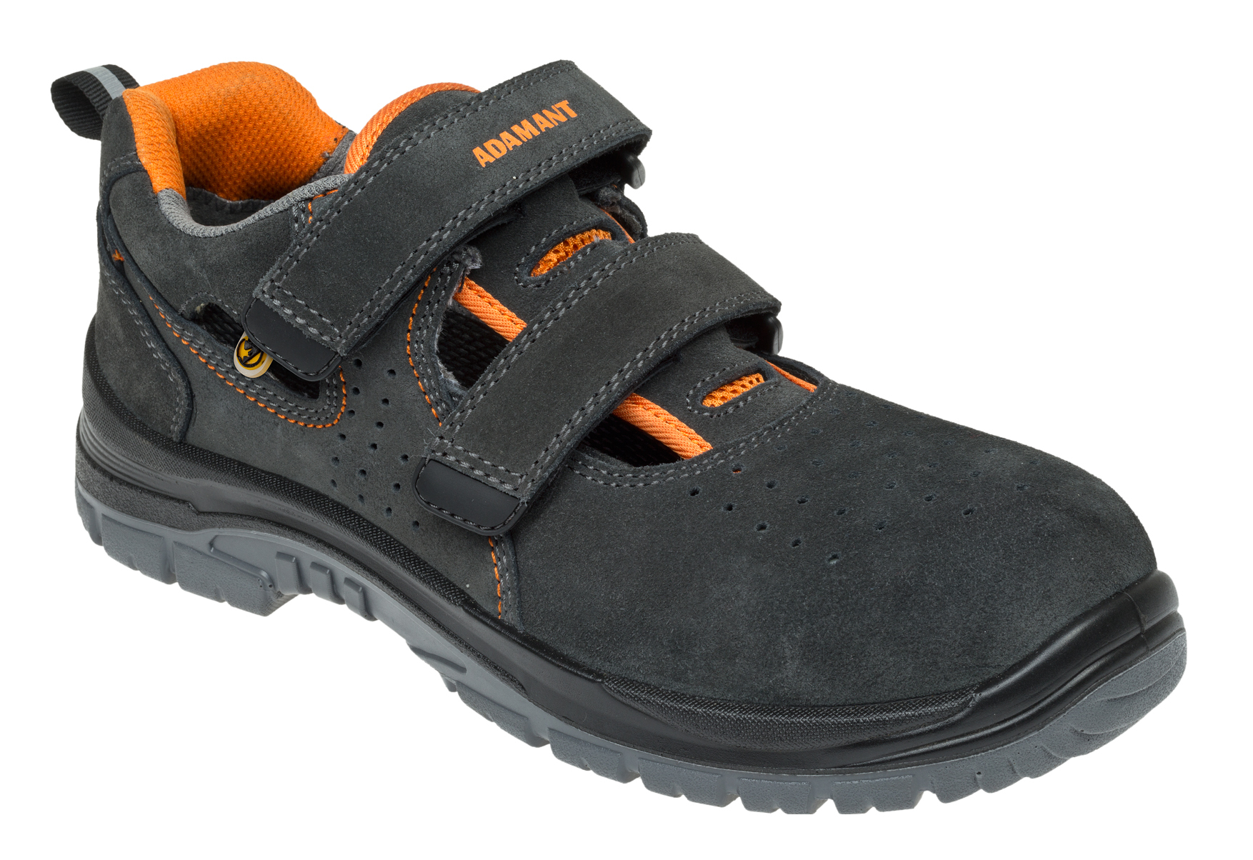 Adamant TOBLER S1 ESD NM SANDAL Bezpečnostné sandále Čierna-Oranžová, 35
