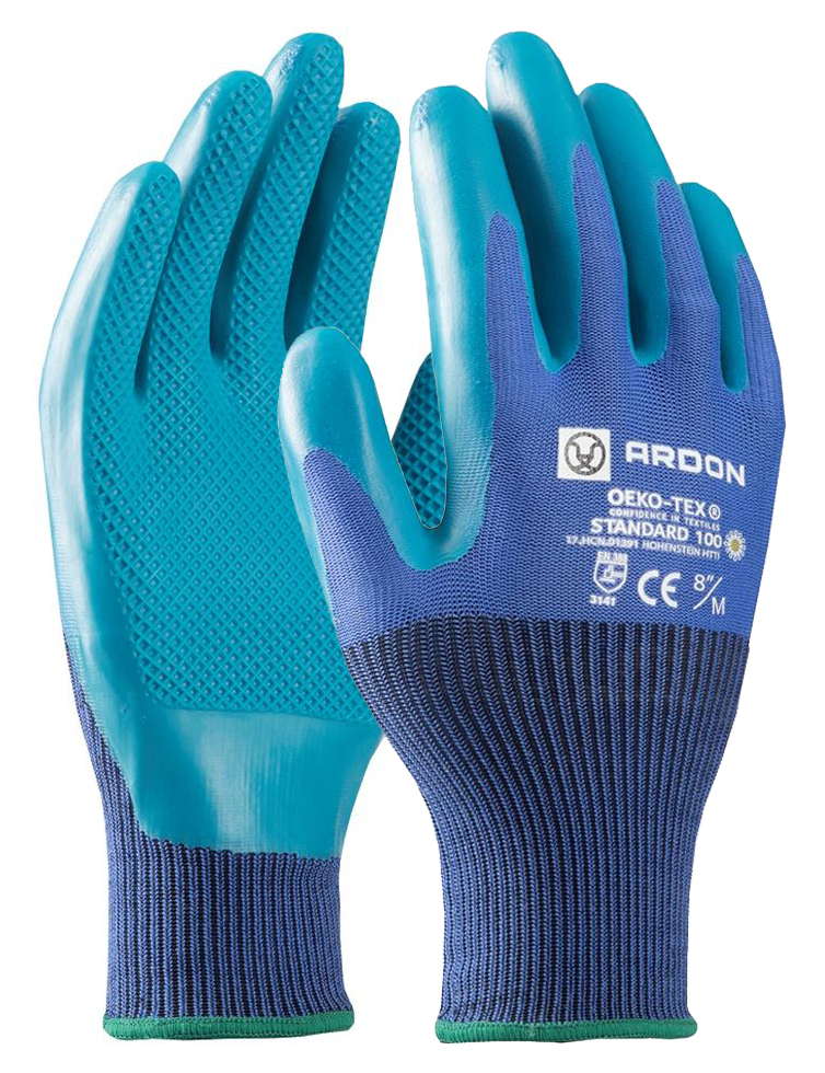 Ardon GREEN TOUCH Pracovné rukavice Modrá-Zelená, 7
