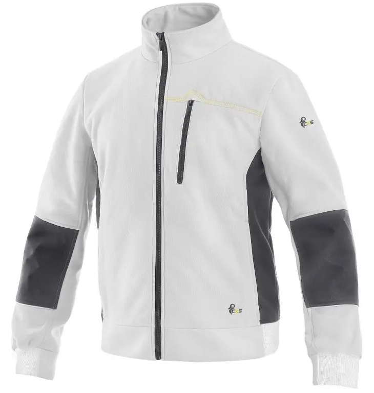 Canis CXS TEXAS Pánska mikina L, Biela-Šedá