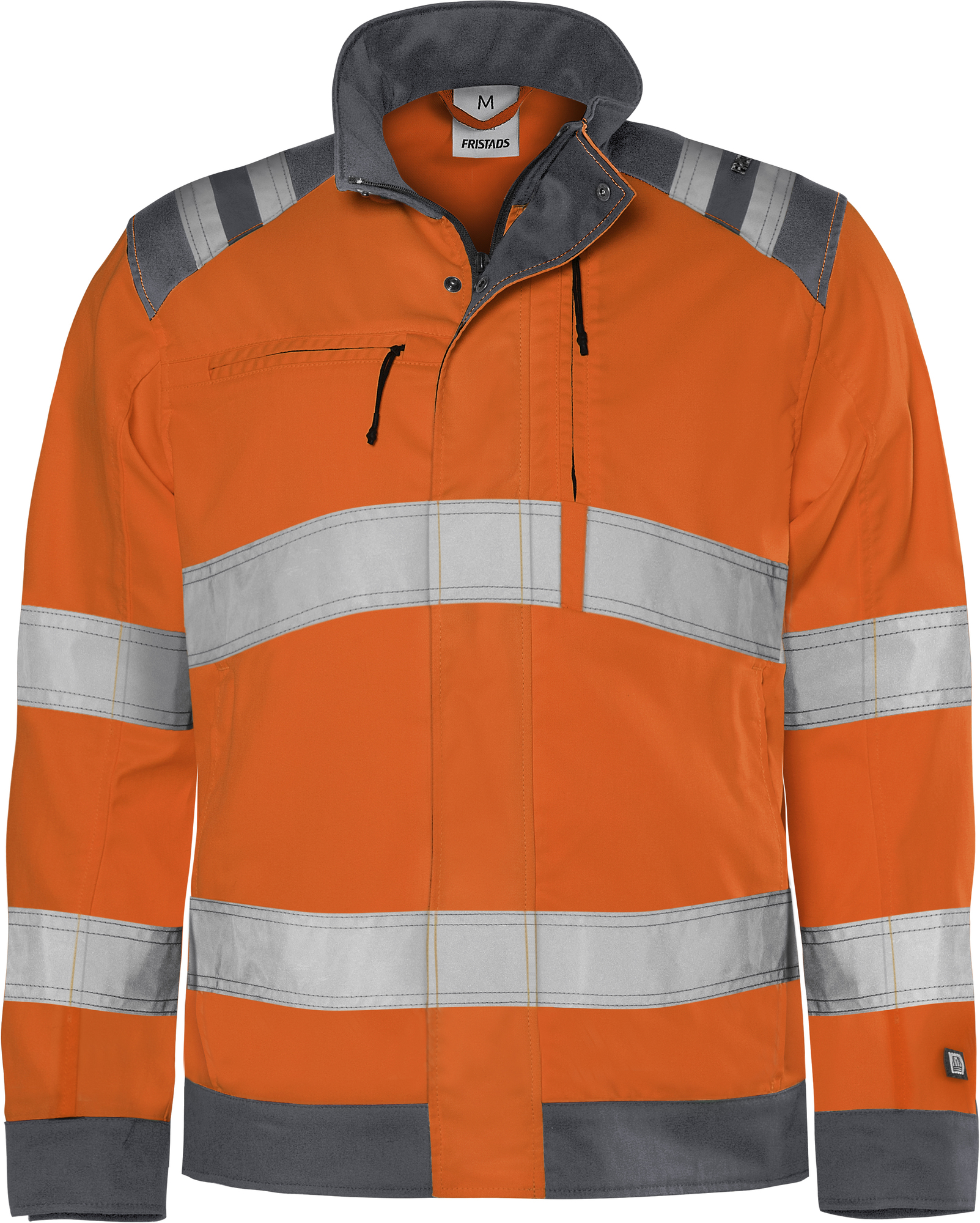 Fristads Green výstražná bunda 4067 GPLU 4XL, Výstražná oranžová-Šedá