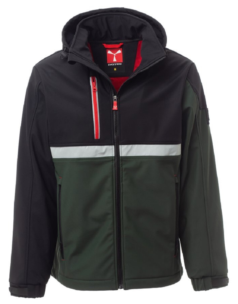 Payper WISE Softshellová bunda XXS, Forest green-Black