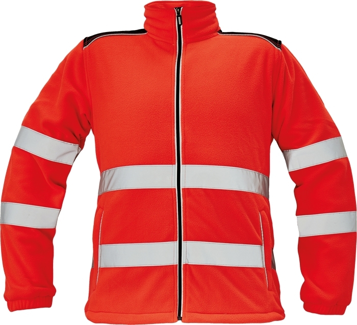 Cerva KNOXFIELD HI-VIS Reflexná fleecová bunda XS, Červená