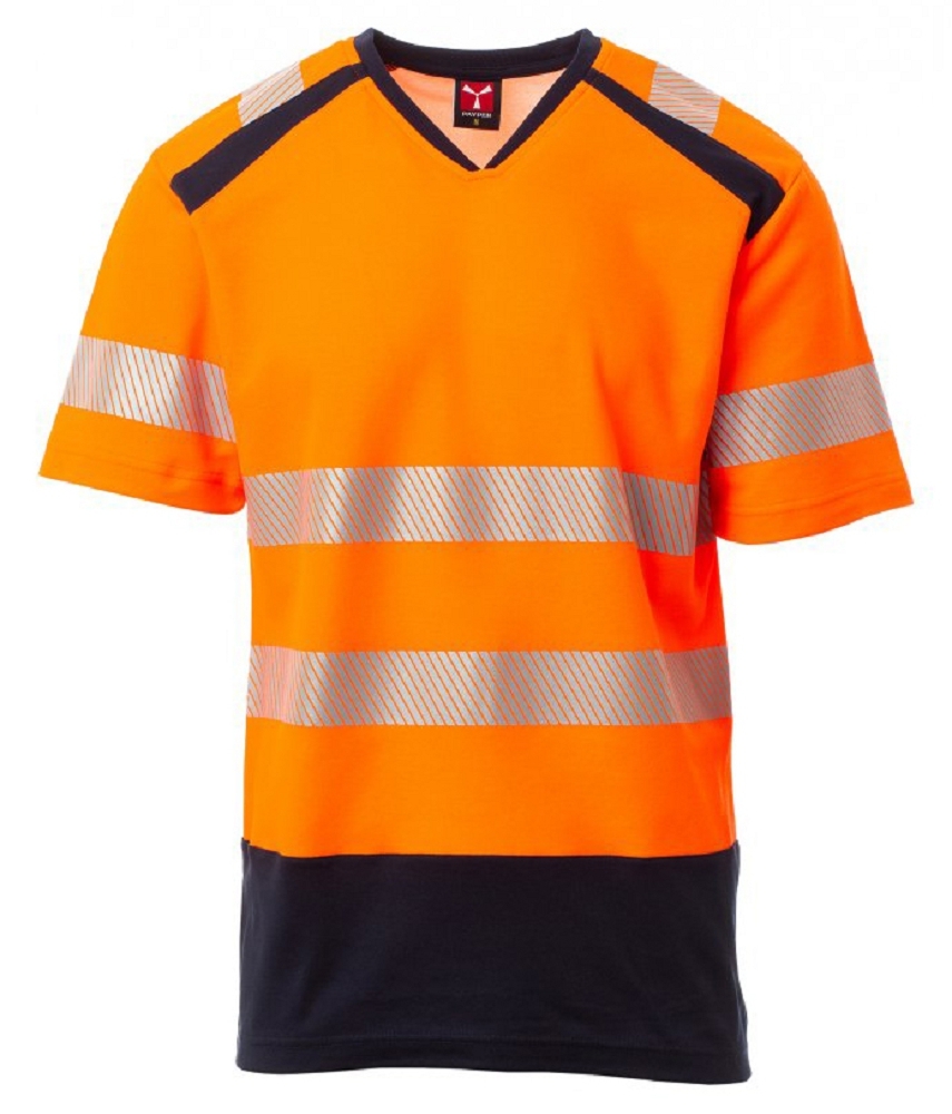 Payper WAY Reflexné tričko XS, Fluorescent orange-Navy blue