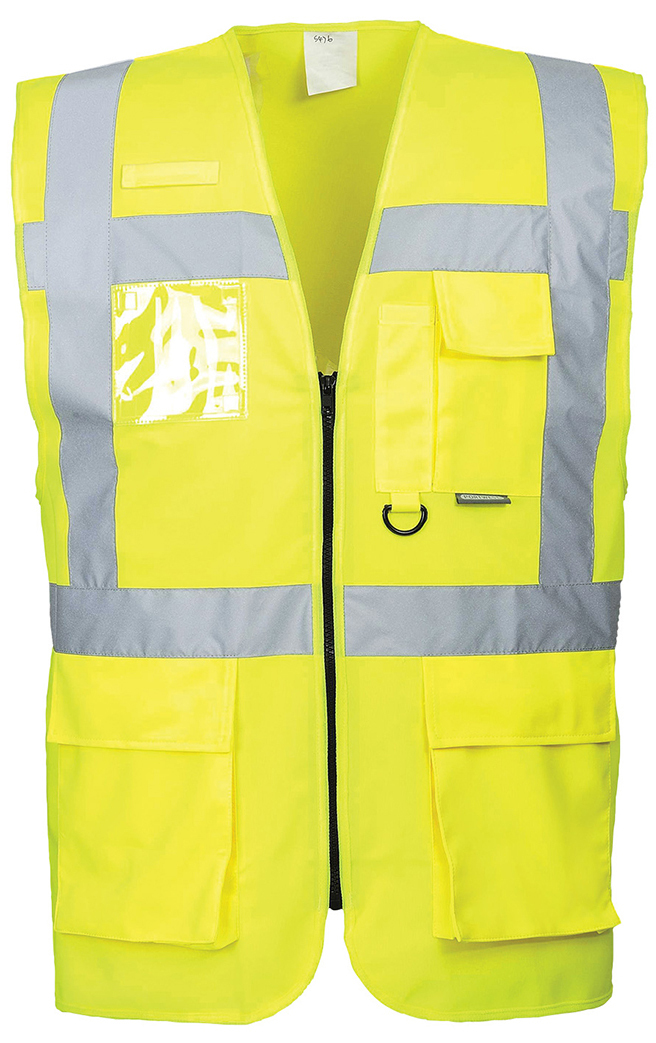 Portwest S476 BERLIN EXECUTIVE Reflexná vesta XS, Fluorescenčno žltá