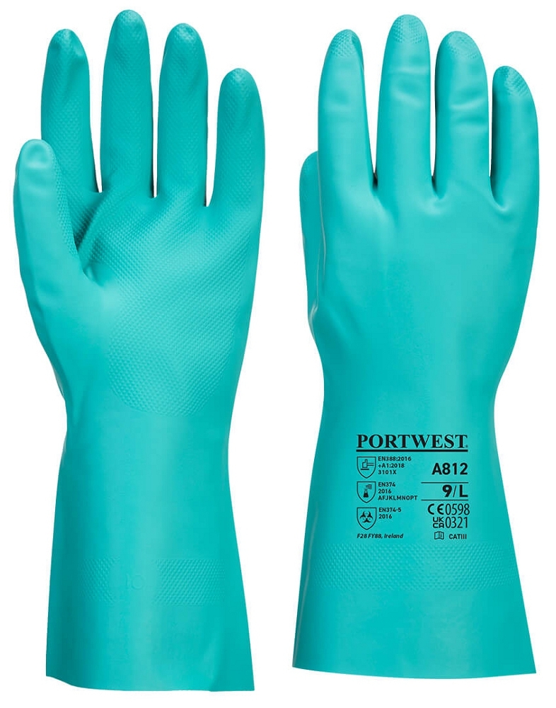 Portwest A812 Rukavice chemické Zelená, 6