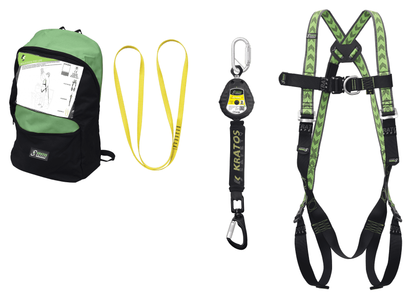 Kratos Safety FA8010800 Súprava pre prácu vo výškach S/L, Zelená-Čierna