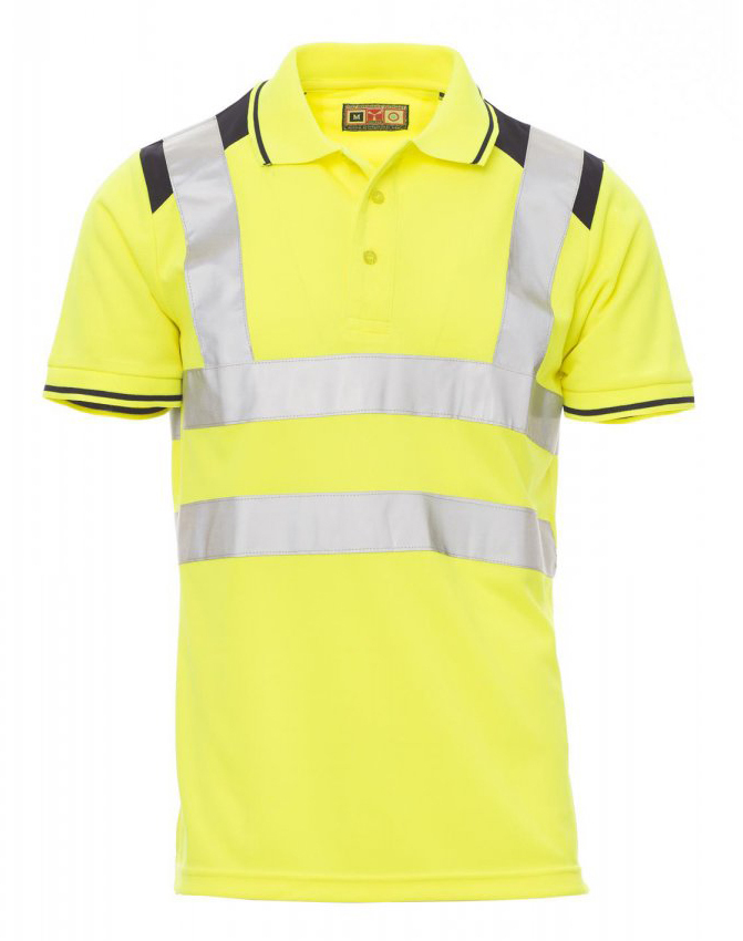 Payper GUARD+ Reflexná polokošeľa pánska S, Fluorescent yellow-Navy blue