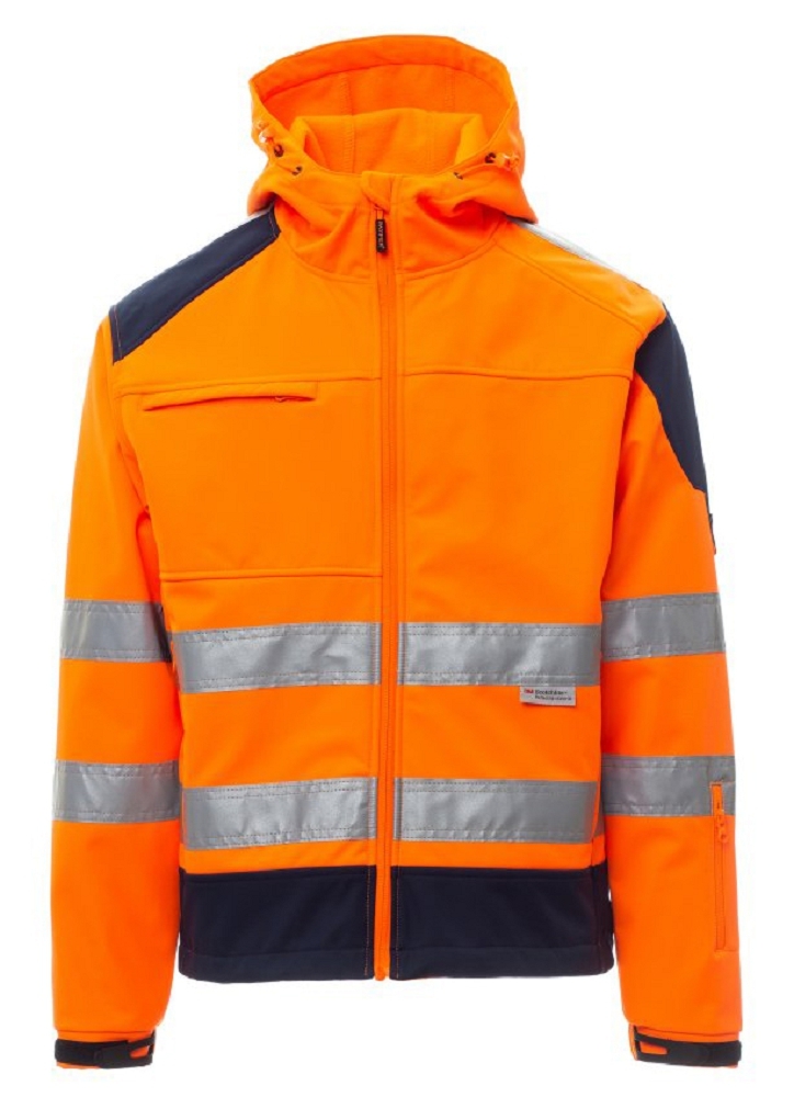 Payper SHINE 2.0 Reflexná bunda S, Fluorescent orange-Navy blue