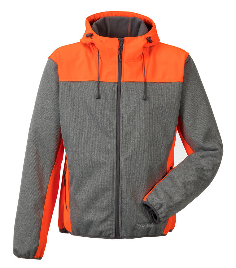 Planam OUTDOOR KONTRAST Softshellová bunda XS, Sivá-Oranžová