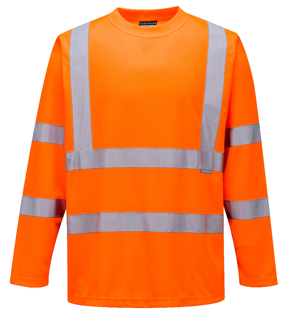 Portwest S178 Reflexná tričko s dlhým rukávom L, Fluorescenčno oranžová