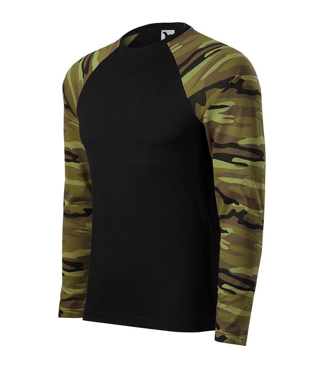 Malfini CAMOUFLAGE LS 166 Tričko unisex XS, Camouflage green