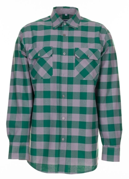 Planam SHIRTS SQUAREHEMD Košeľa 37/38, Zelená-Zinková