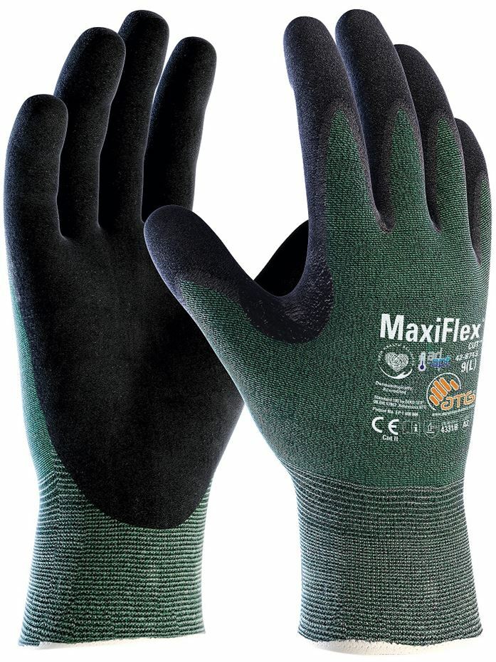 ATG 42-8743 MAXIFLEX CUT Protiporezné rukavice Zelená-Čierna, 5
