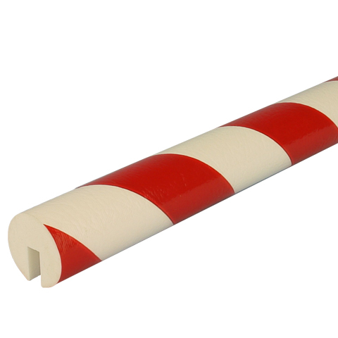 DP 10111 Varovný a ochranný profil 3 - priemer 4x100 cm Biela-Červená