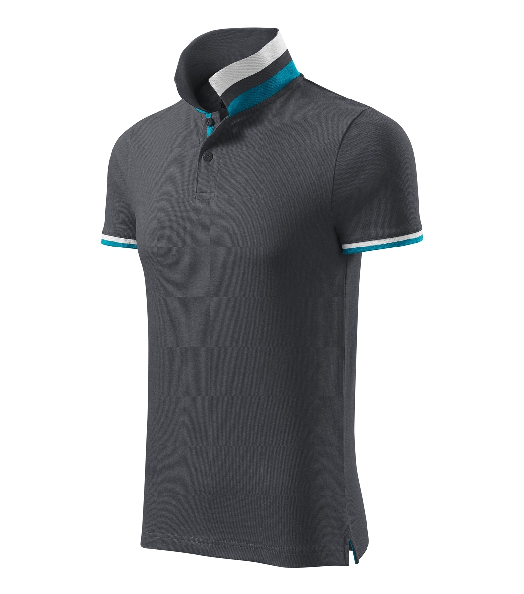 Malfini Premium COLLAR UP 256 Polokošeľa pánska L, Light antracite